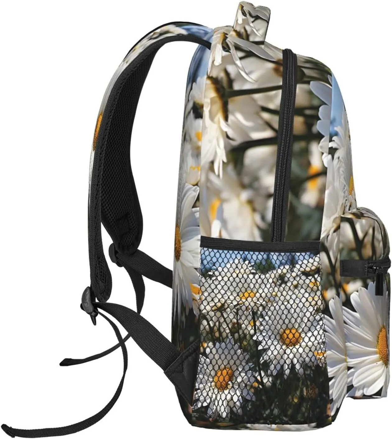 Laptop Backpack Lightweight Daypack for Men Women Wild white Daisies Backpack Laptop Bag for Travel Hiking