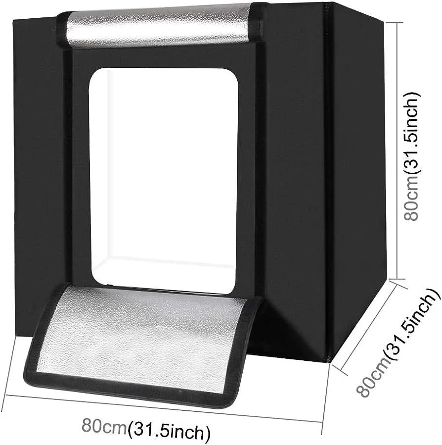 LARGE 80cm Photography Studio Portable LED Light Tent Photo Box   Backdrops