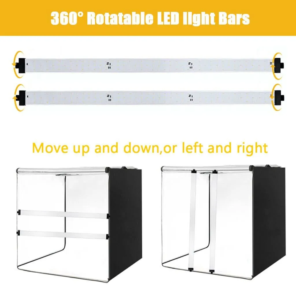 LARGE 80cm Photography Studio Portable LED Light Tent Photo Box   Backdrops