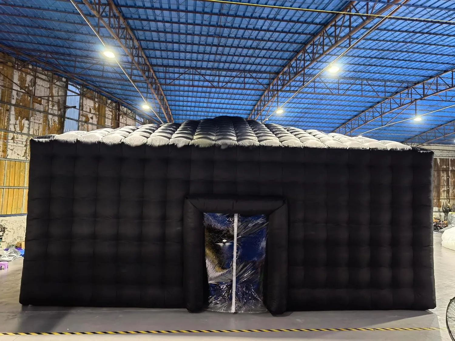 Large Inflatable Nightclub Tent Black Inflatable Cube Disco Tent Big Mobile Portable Night Club Party Bar Pavilion for Backyard Outdoor Events (29.5x29.5ft)