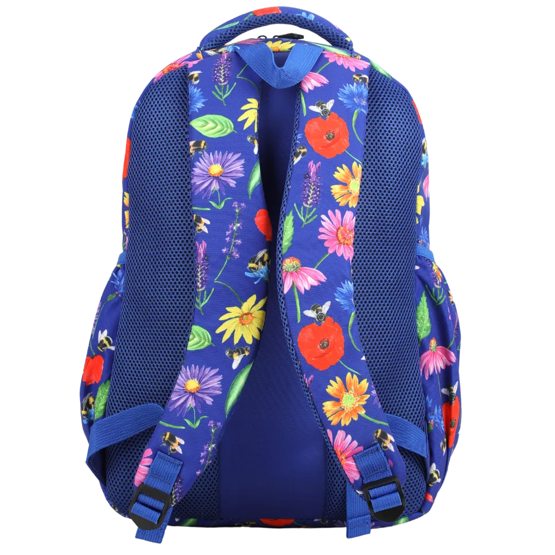 Large School Backpack - Bees & Wildflowers