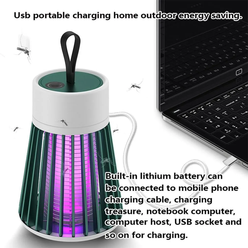 Latino Zap Lamp, Latino Zap MATA Mosquitos, 2025 Portable USB Rechargeable Camping Light, 2-in-1 Quiet Waterproof with IPX7 Protection, 360° Coverage for Indoor, Outdoor, Garden, Tent (White 2*pc)