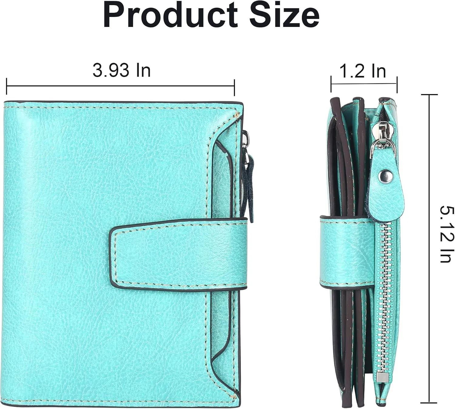 Lavemi Small Compact Women Wallet RFID Blocking Genuine Leather Bifold Purse with ID Windows