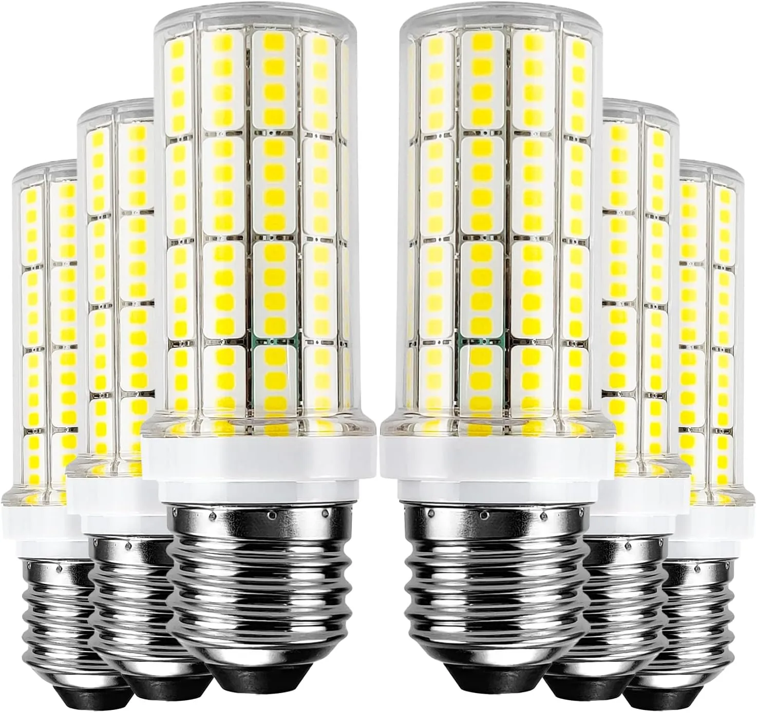 Led Light Bulb 6pcs 200w Equivalent 2500 Lumen 5000k Cool Daylight White 20w Super Bright Led Bulb E26/E27 Base Waterproof led Corn Light Bulb for Home Garage Warehouse Indoor Outdoor LEDs Corn Bulbs