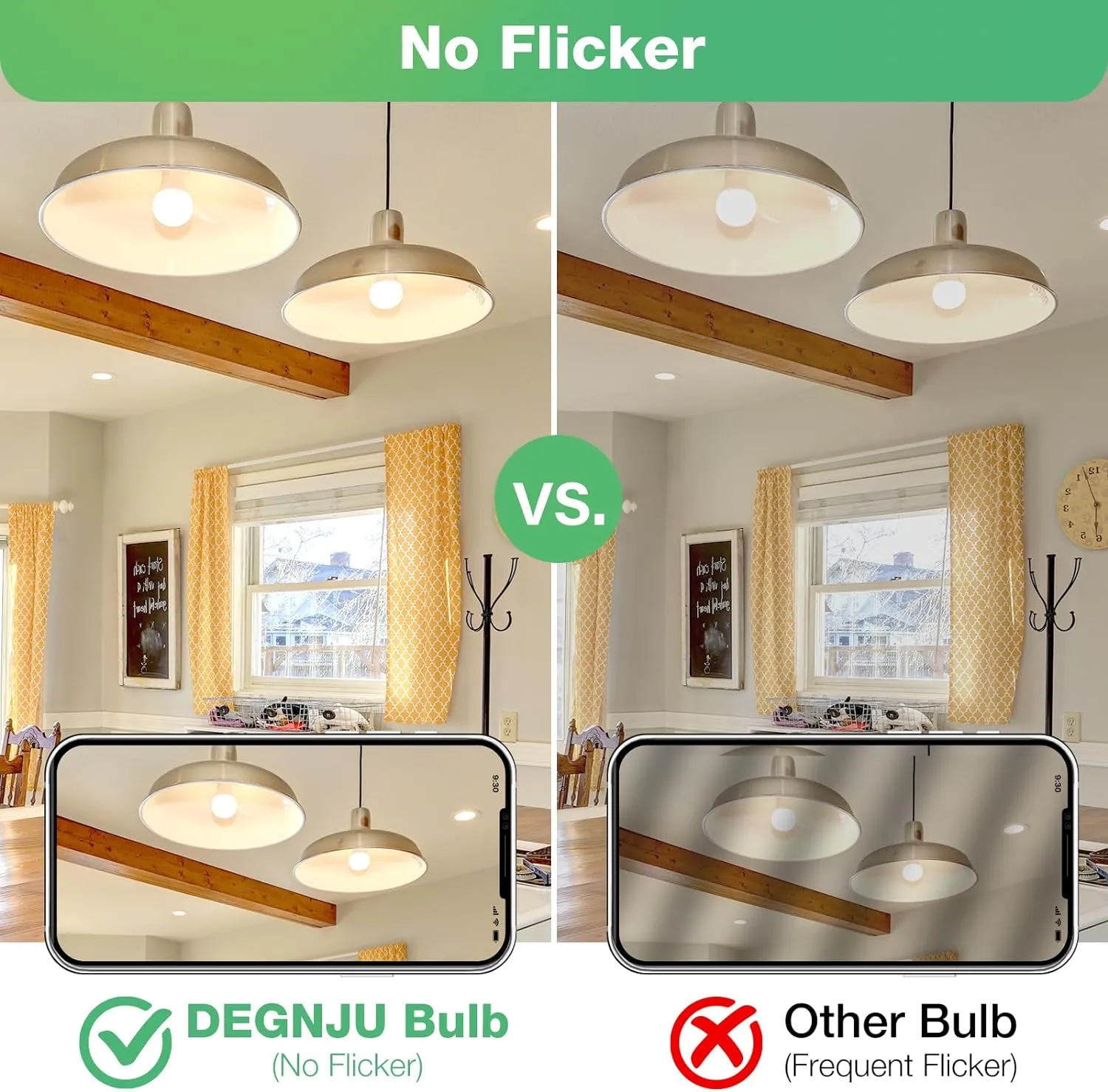 LED Light Bulbs Daylight 5000K, E26 Light Bulb 60W Equivalent, 800LM 8.5 Watt, Non-Dimmable A19 Light Bulbs with E26 Medium Base, 24 Pack