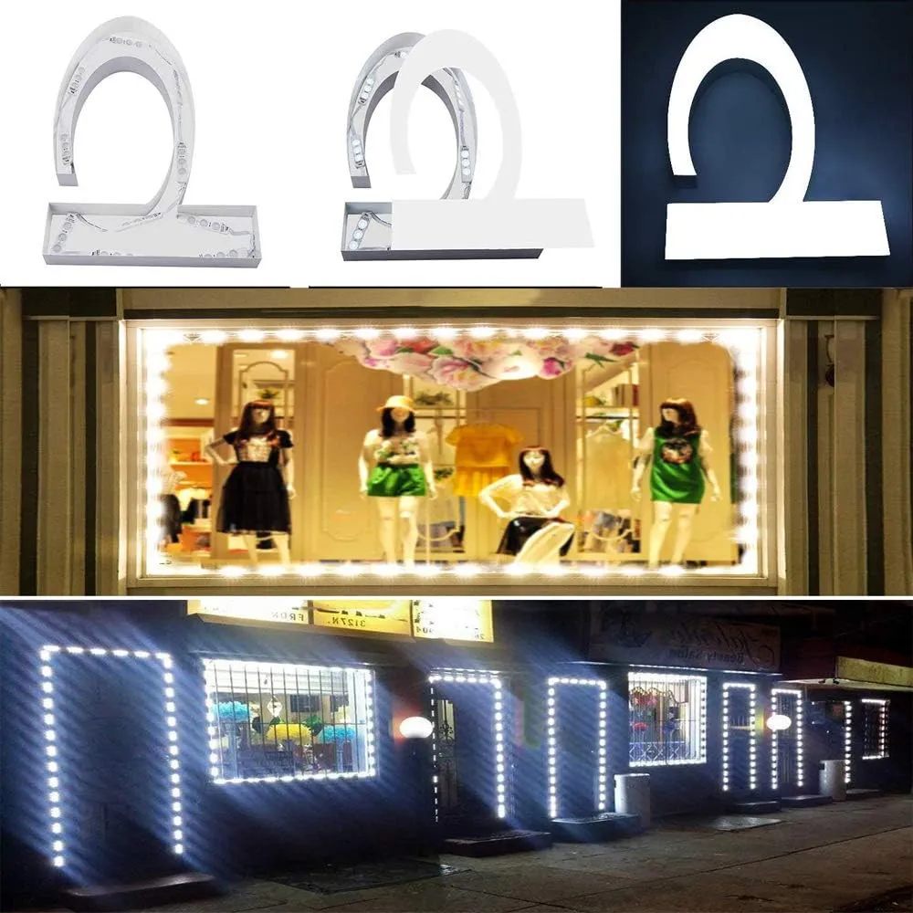 LED Module, 3000K LED Decorative Light 20pcs 9.8Ft 5730SMD 150LM Per LED Module Lights Decorative Light for Letter Sign Advertising Signs with Tape Adhesive Backside (Warm White Light)