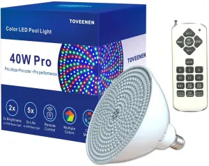 LED Pool Light Bulb for inground Pool - 120V 40W PRO Color Changing Pool Bulb Replacement for Pentair Hayward Pool Light Fixture