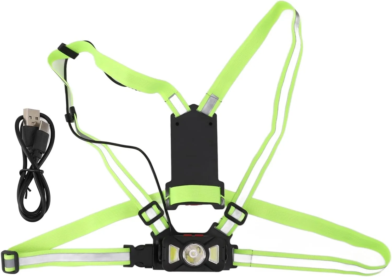 LED Reflective Vest Running Gear, Reflective Vest, Light Up Vest for Night Walking Cycling, High Visibility for Walking Jogging Camping Hiking