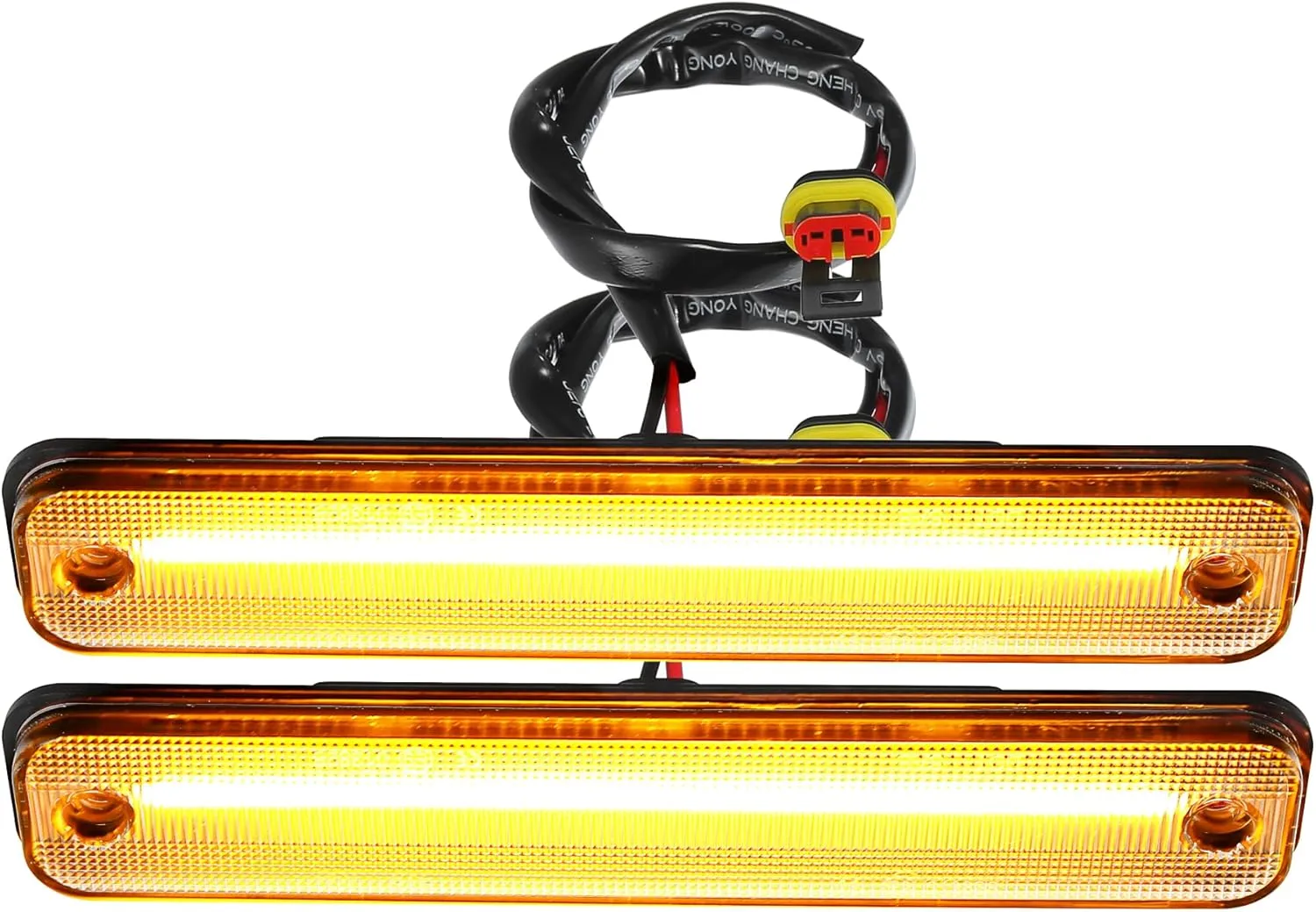 LED Side Marker Light 25952319 Front Turn Signal Lights Fender Sidemarker Lamps for Hummer H2 2003-2009 Clear Lens Amber LED Light 1 Pair