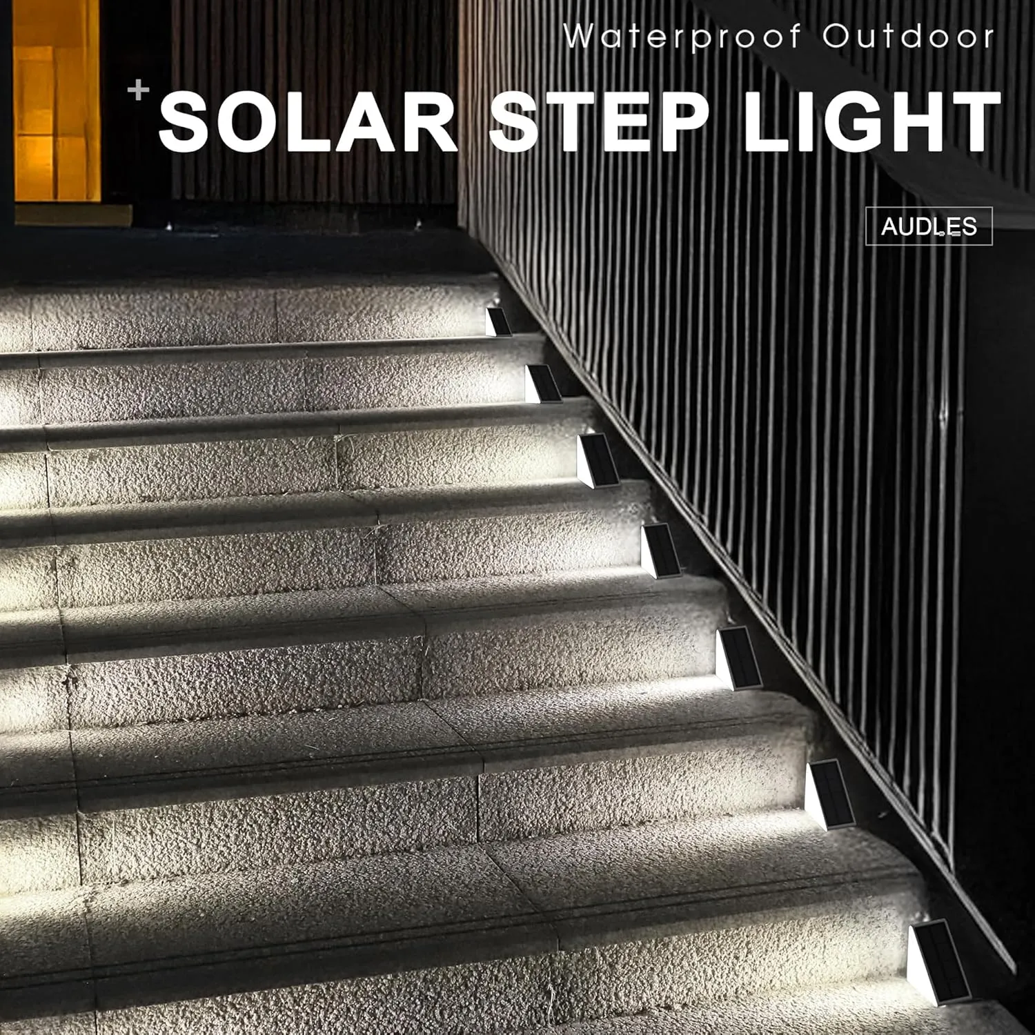LED Solar Step Lights Waterproof Outdoor Stair Lights, Solar Deck Light Outdoor Decor IP67 Solar Lights for Yard, Patio, Garden, Walkways, Front Door, Pathway, Driveway (8)