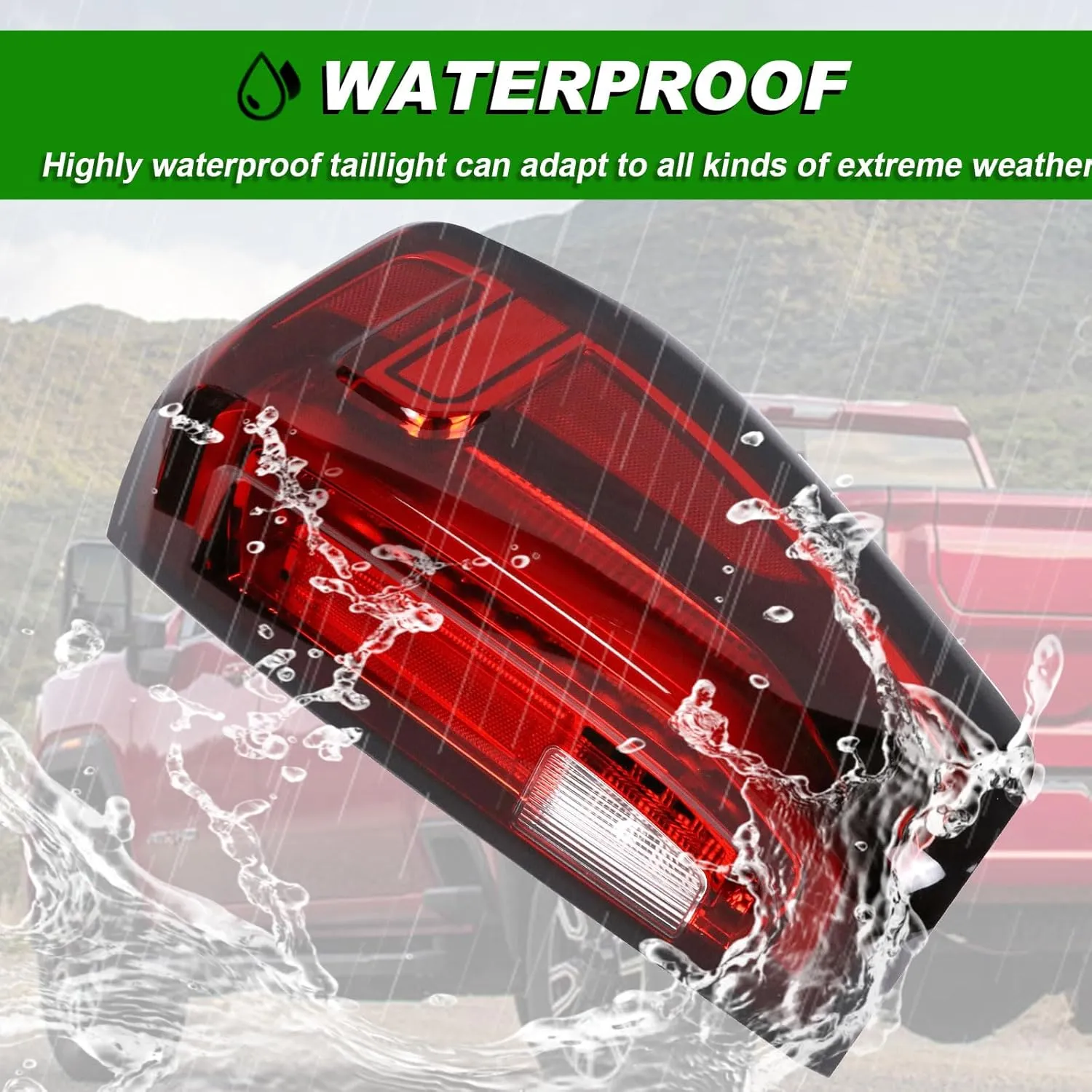 LED Tail Light Assembly Compatible with 2019-2024 GMC Sierra 1500/2500HD/3500HD,Right Passenger Side Taillights Rear Lamp with Signature Brake Light Replace# 84565922 GM2801310