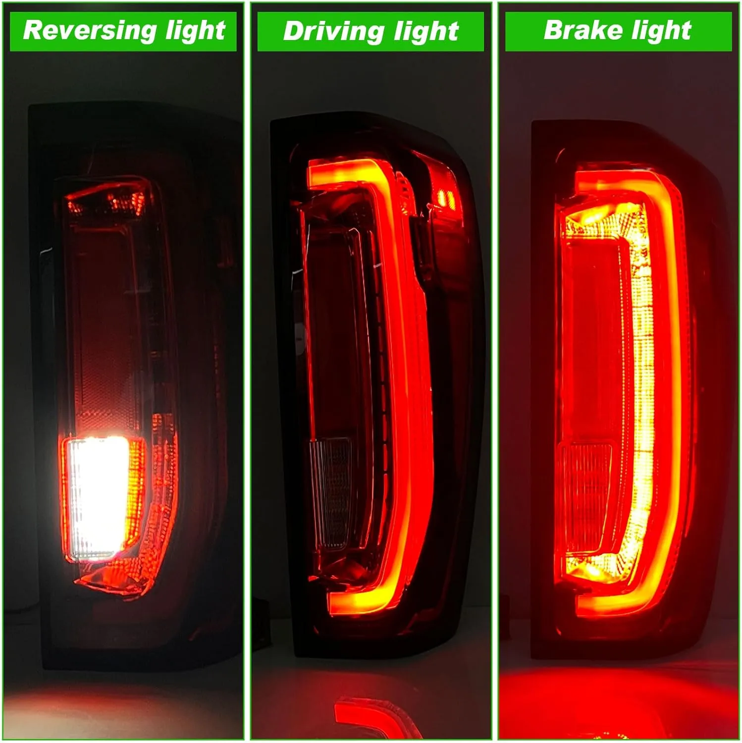 LED Tail Light Assembly Compatible with 2019-2024 GMC Sierra 1500/2500HD/3500HD,Right Passenger Side Taillights Rear Lamp with Signature Brake Light Replace# 84565922 GM2801310
