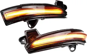 Left Right Led Side Mirrors Sequential Dynamic Turn Signal Lights Blinker Indicator Strip Compatible with 2013-2020 Ford Fusion