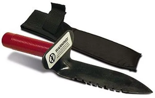 Lesche Combo w/ Serrated T-Handle Shovel, Right Serrated Digging Tool   Holster