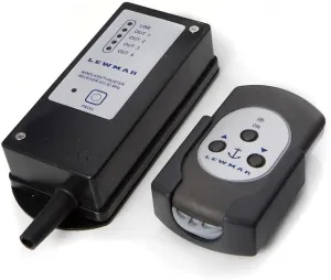 Lewmar 3-Button Windlass Wireless Remote Kit – High-strength, glass-reinforced construction and high-density rubber gasket; includdes 3 meter connecting cable, watertight deck fitting, support bracket