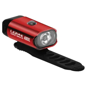 LEZYNE Mini Drive 400XL Bicycle LED Front Headlight, Red