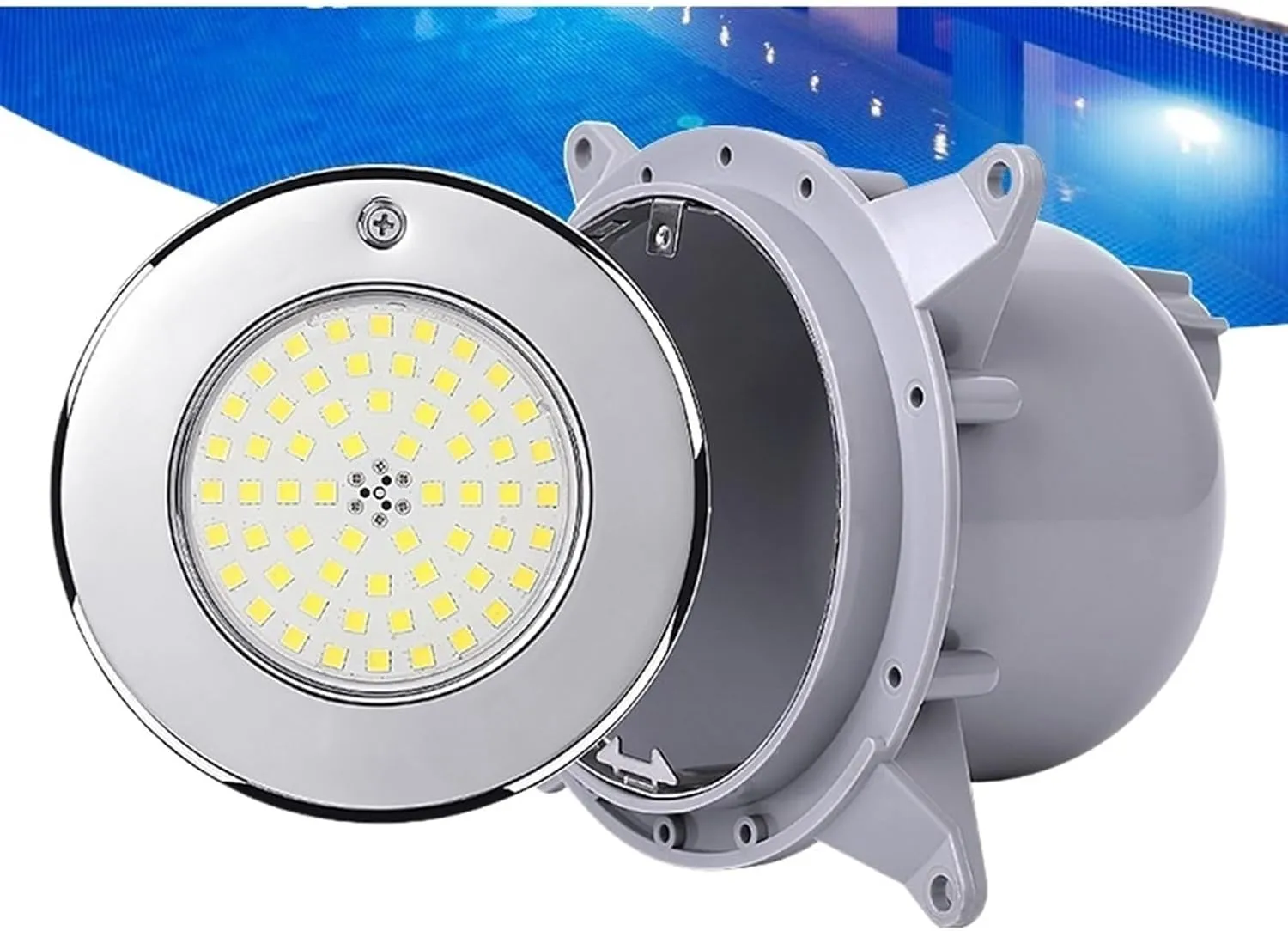 LIAMOS LED Underwater Light Swimming Pool Blue Light Outdoor Open-air Swimming Pool Light 146mmRGB Colorful Hotel Water Feature Light,Durable & Long-Lasting(Rojo)