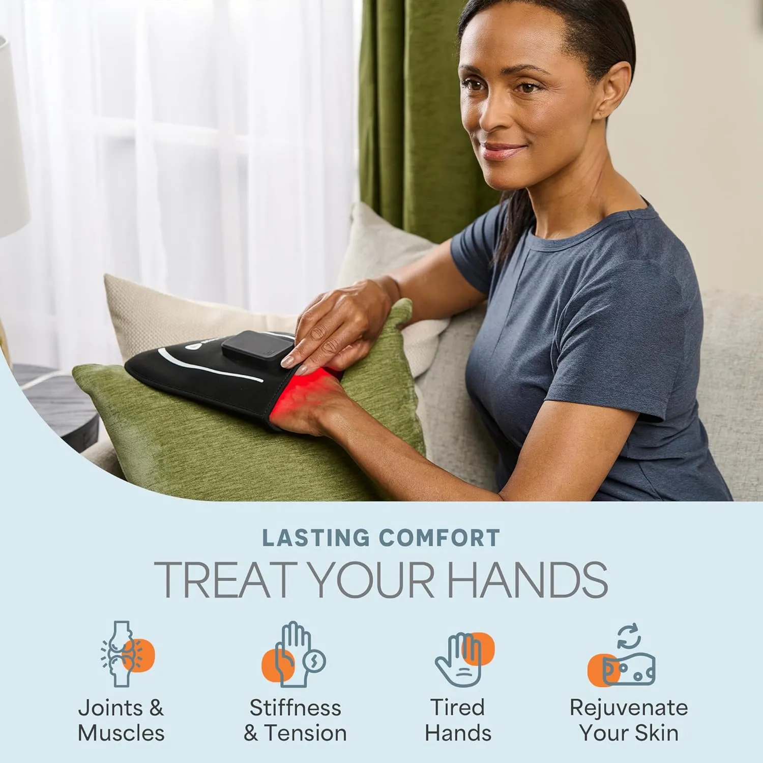 Lifepro Red Light Therapy Foot and Ankle Wrap, Comfortable and Portable, One-Size-Fits-All, 2 Effective Wavelengths, Invisible Near-Infrared Red Light Therapy Glove for Joints, Muscles and Stiffness