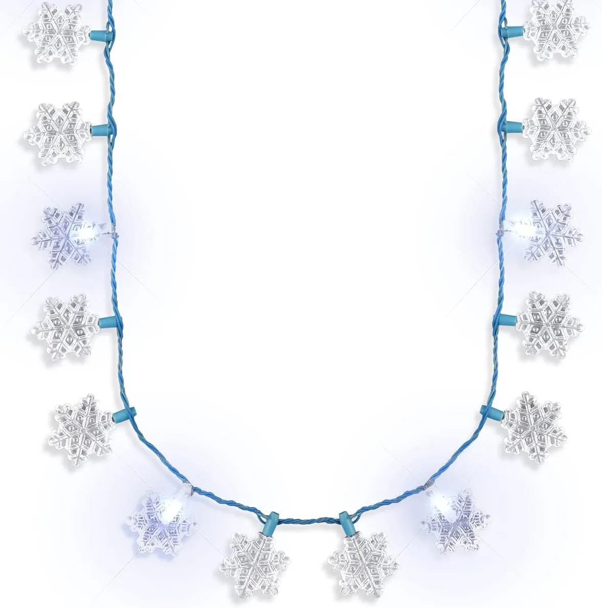 Light Up Snowflakes LED String Lights Necklaces