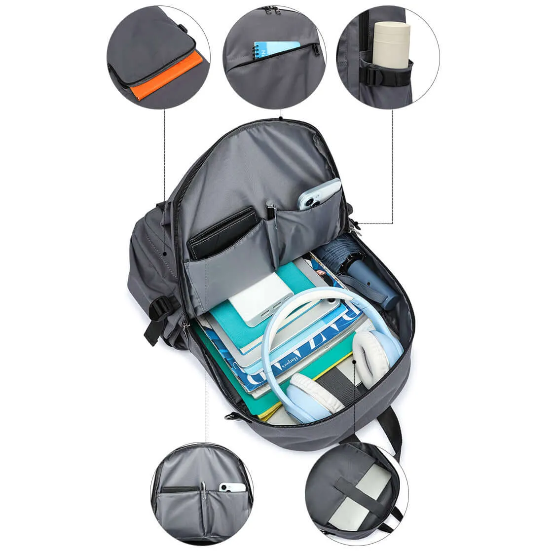 Lightweight Waterproof Backpack – Fits 15.6” Laptop