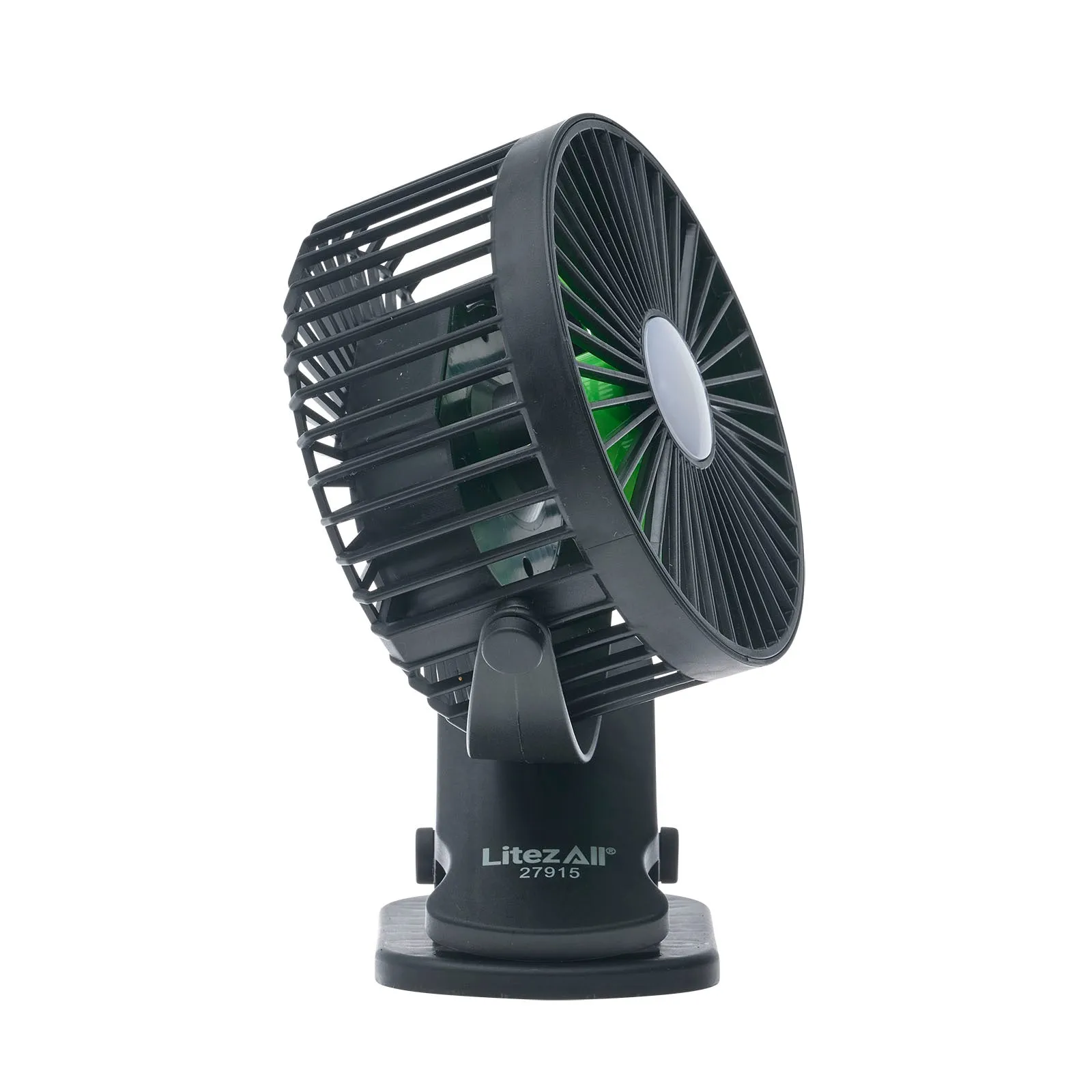 LitezAll Rechargeable Clip On Fan with Light