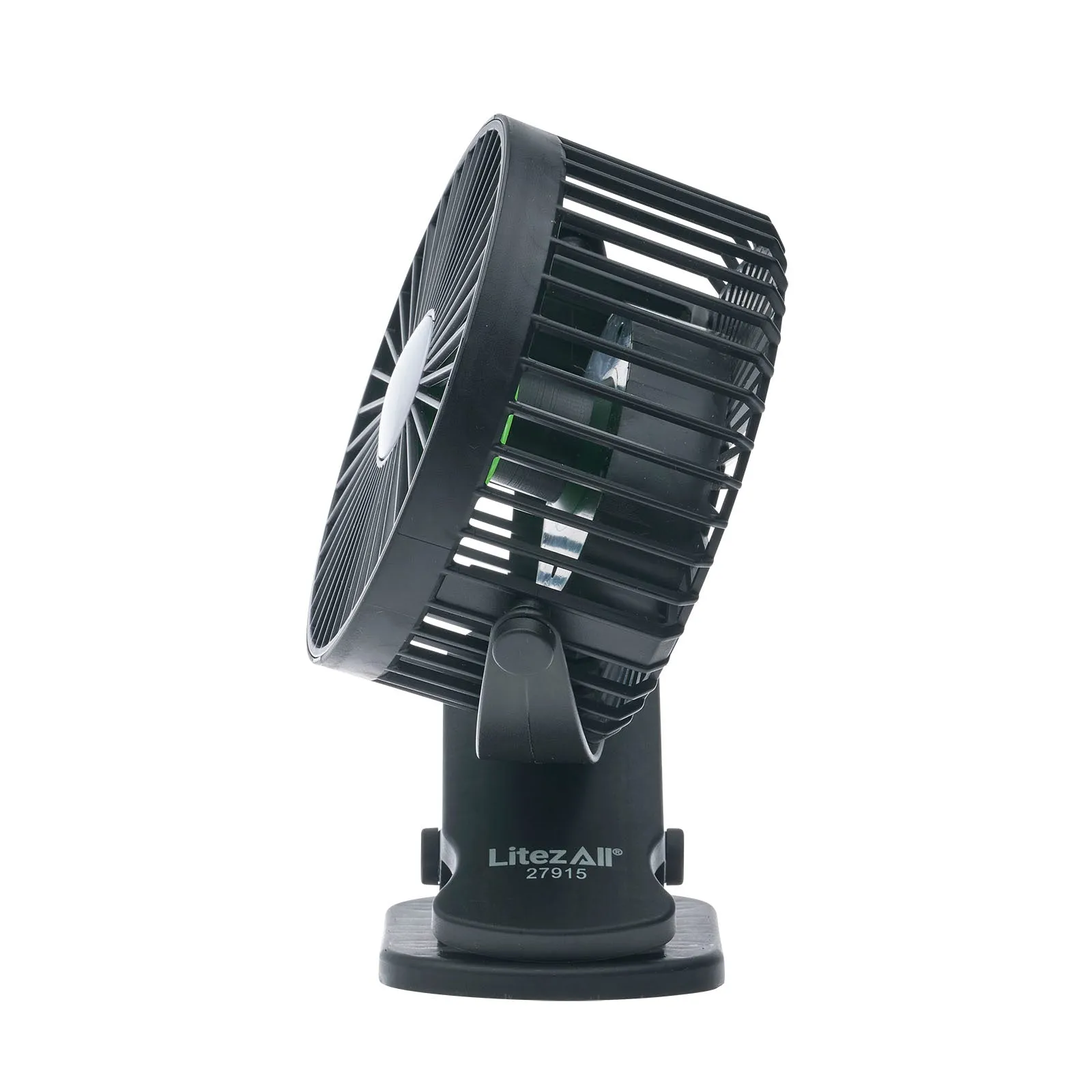 LitezAll Rechargeable Clip On Fan with Light