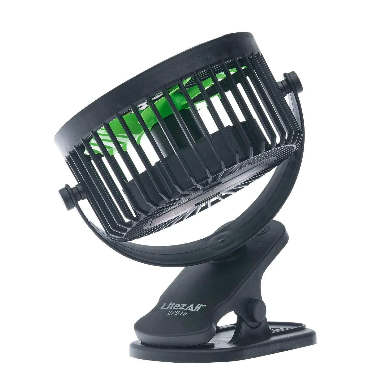 LitezAll Rechargeable Clip On Fan with Light