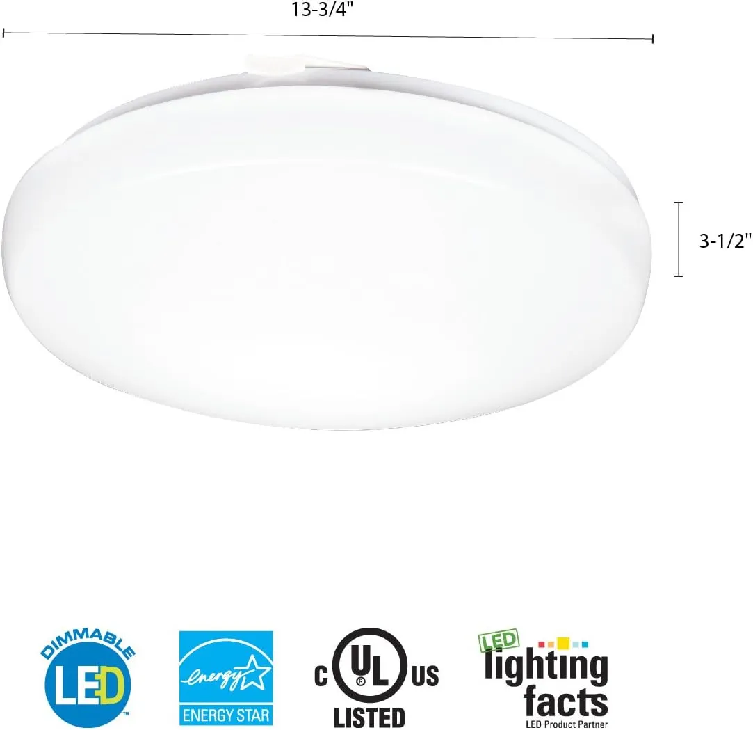 Lithonia Lighting FMLRL 14 20830 M4 Contractor Select 14-Inch 3000K LED Low Profile Round Flush Mount