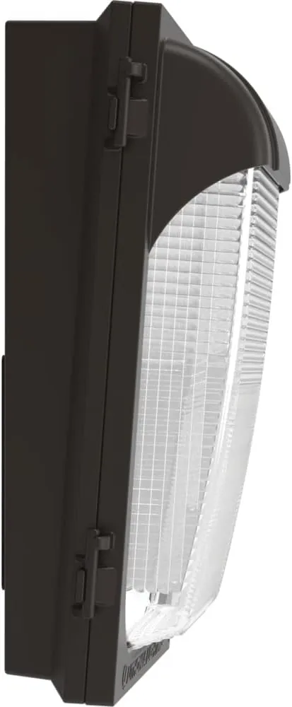 Lithonia Lighting LED Wall Pack Light with Glass Lens, 4000K Cool White Light, Photocell Sensor, MVolt 120-277V, Textured Bronze (TWX1 LED P2 40K MVOLT PE DDBTXD)