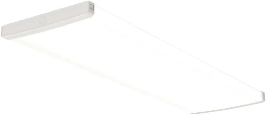 Lithonia Lighting TruWrap 4 Foot LED Ceiling Light Fixture, Low-Profile Wraparound LED Shop Light, Adjustable Lumens, Selectable Warm White/Cool White/Daylight Color, Curved Diffuser, Wide Width