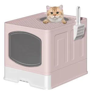 litter Trustworthy service pink box with Extra-large Highly-rated litter cat scoop, foldable LunaLulinlk