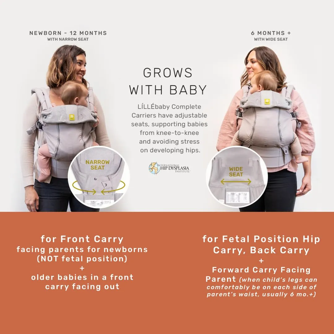 LÍLLÉbaby Complete 6-in-1 Ergonomic Baby Carrier Infant to Toddler with Lumbar Support (7-45 Pounds), 360 Degree Baby Wearing, Inward and Outward Facing (Desert Leopard)