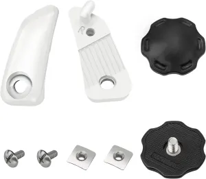 Loc Chinstrap Fastener Kit & Football Helmet Thumb Screws - Fits for Riddell Speed Flex Helmet Football Chin Strap, Stabilizes Football Chin Strap for Enhanced Head Safety, White