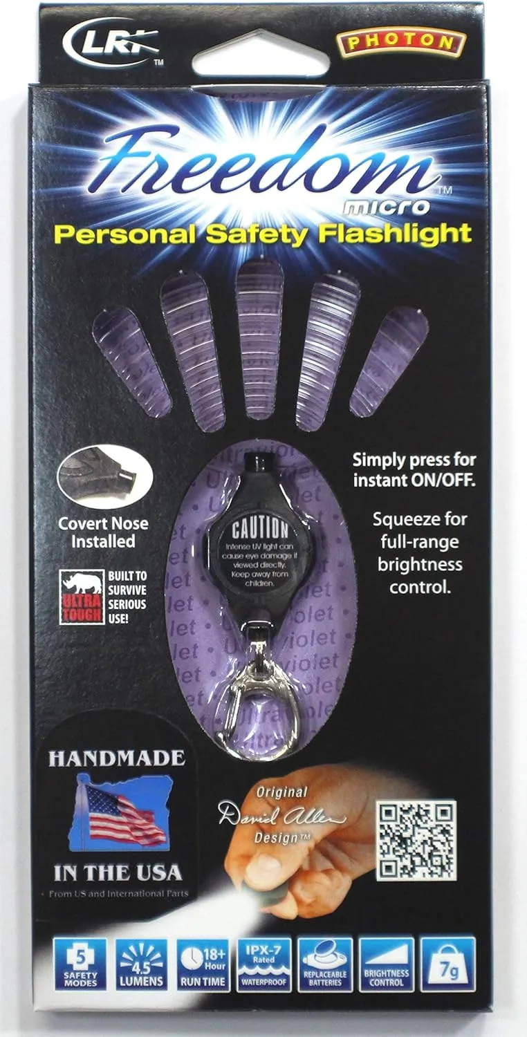 LRI FMUV Photon Freedom LED Keychain Micro-Light with Covert Nose, Ultraviolet Beam