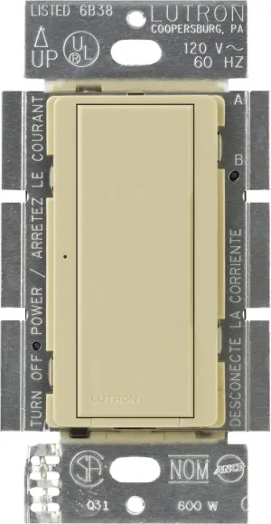 Lutron Maestro Digital Switch, 8A Single Pole/Multi Location, MA-S8AM-IV, Ivory