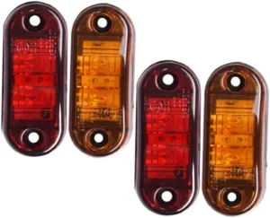 MAGICLULU 4Pcs LED Side Marker Lights for Truck and Trailer LED Indicator Lights for Enhanced Visibility Durable Side Lights for and Heavy Duty