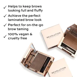 Makeup Revolution Soap Styler, Eyebrow Wax Soap Kit, Long Lasting Feathered & Fluffy Brows, Includes Eyebrow Brush & Mirror, 5g (Pack of 2)
