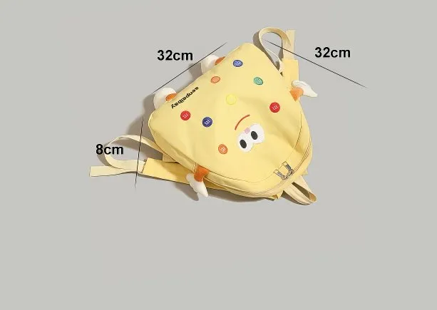 M&M's Inspired Cute Yellow Cartoon Schoolbag