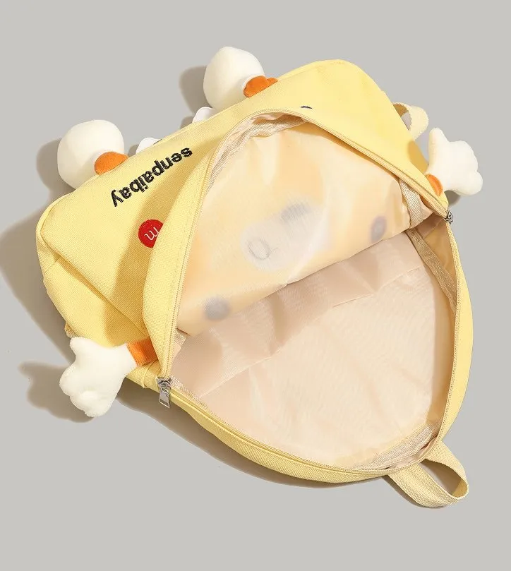 M&M's Inspired Cute Yellow Cartoon Schoolbag
