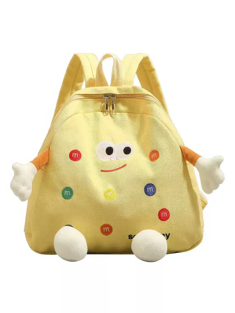 M&M's Inspired Cute Yellow Cartoon Schoolbag