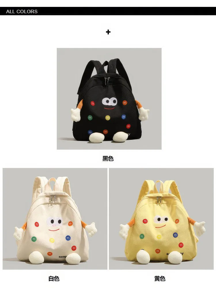 M&M's Inspired Cute Yellow Cartoon Schoolbag