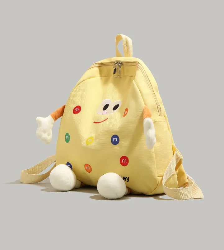 M&M's Inspired Cute Yellow Cartoon Schoolbag