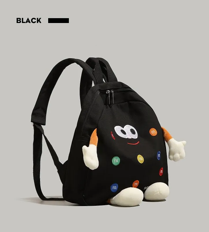 M&M's Inspired Cute Yellow Cartoon Schoolbag