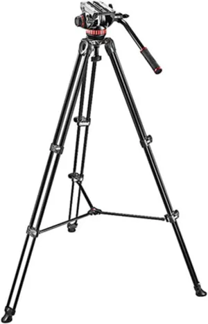 Manfrotto MVK502AM Video Telescoping Twin Leg Kit with 502 Video Head and Carry Bag
