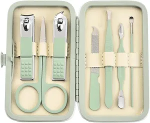 Manicure Set for Women Green Household Nail Clippers 7 Piece Set Stainless Steel Manicure Set Men Personal Care Tools Accessories Professional Pedicure Set