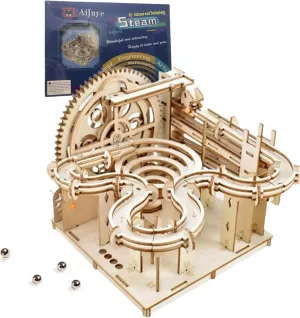Marble Run 3D Wooden Puzzles for Adults Model Building Kit for Kids Assemble Your Own Marbles 3D Puzzle