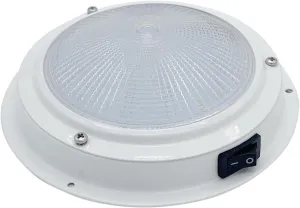 MARINE CITY LED Dome Light, 304 White Powder-Coated Stainless Steel, Long Battery Life, 12V, Warm White Light, Ideal for Boats, Yachts, and RVs
