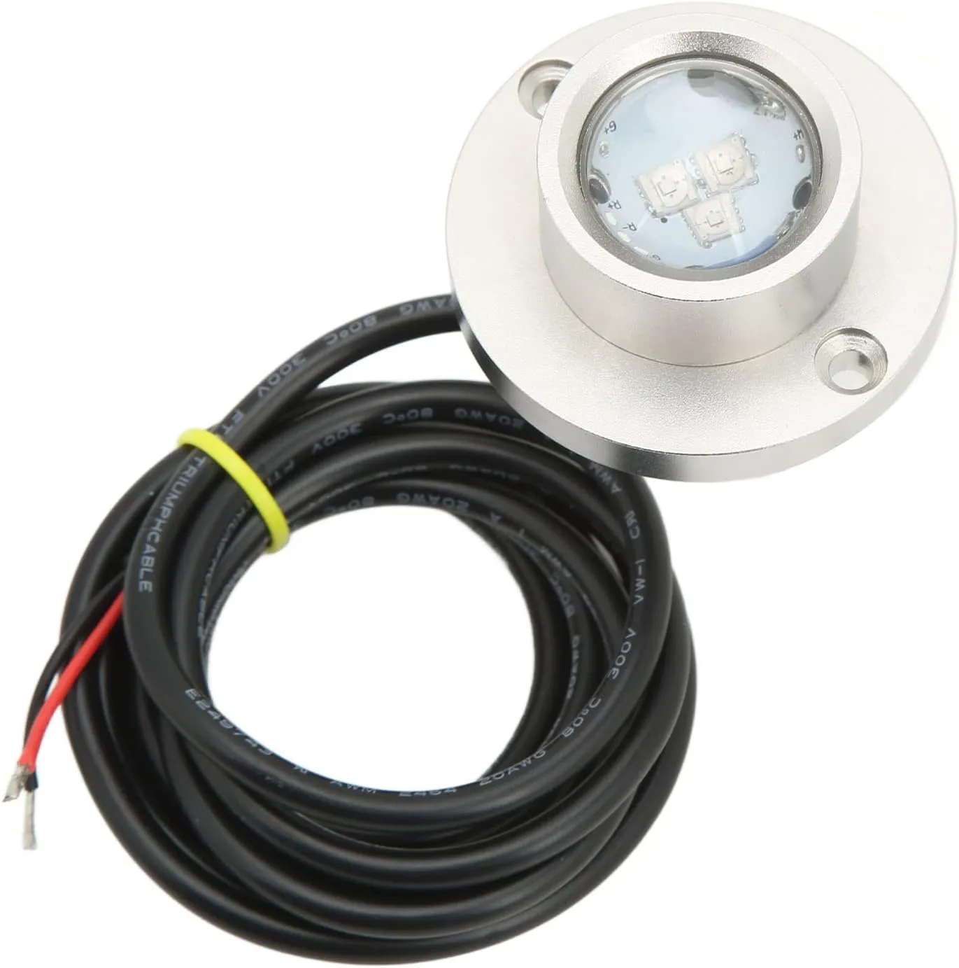 Marine Underwater LED Light, 12V 24V Boat Underwater Light, Stainless Steel Universal Fit Yacht Rear LED Light Fit for Boat Yacht Waterside Lighting (White)