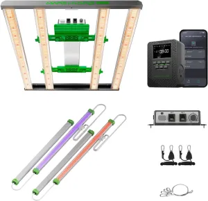MARS HYDRO 2024 New Version FC3000 EVO 300W, Samsung LM301H EVO LED Grow Light 3x3, with ADLITE UV30 & IR15 Professional Supplemental LED Grow Light Bars and ITime 2-in-1 Smart Timer Outlet