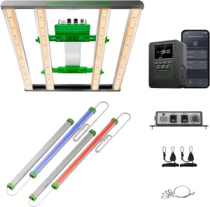 MARS HYDRO 2025 New Version 2 in 1 Design FC3000 EVO 300W, Samsung LM301H EVO LED Grow Light 3x3 ft Coverage, with ADlite RB30 Led Grow Light for Indoor Plants and ITime 2-in-1 Smart Timer Outlet